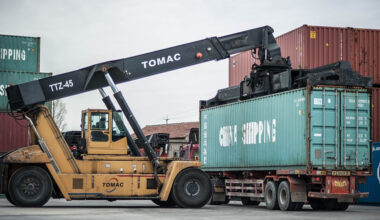 Moving a large container